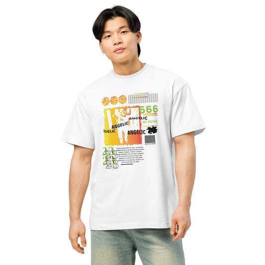 T-shirt boxy Angelic 666 blanc face - collage streetwear 666 No Drama