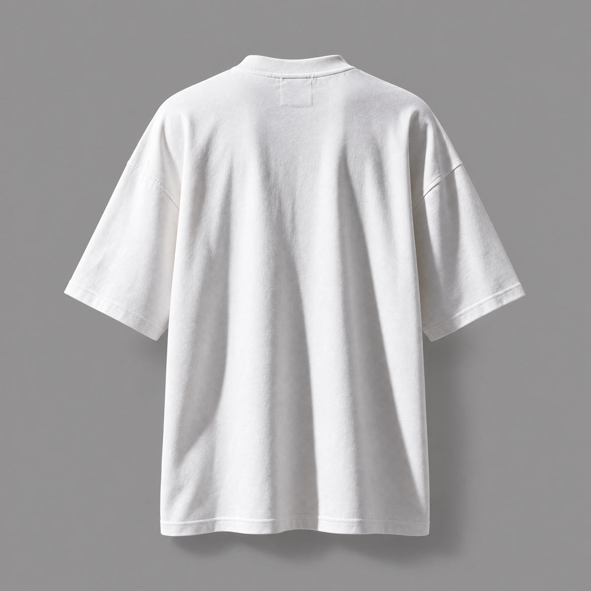 T-shirt oversize blanc uni à personnaliser - vue de dos