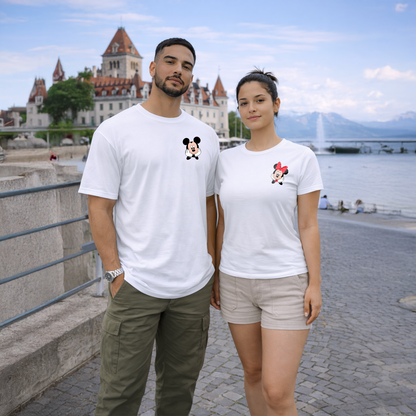 T-shirts couple assortis – cadeau Saint-Valentin