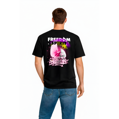 T-shirt noir Freedom Spirit Brooklyn – streetwear urbain