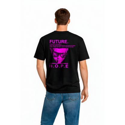 T-shirt noir FUTURE H.O.P.E – streetwear futuriste homme