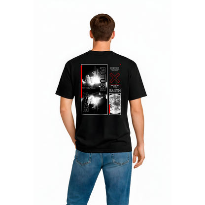 T-shirt noir FUTURE SPACE – streetwear futuriste homme