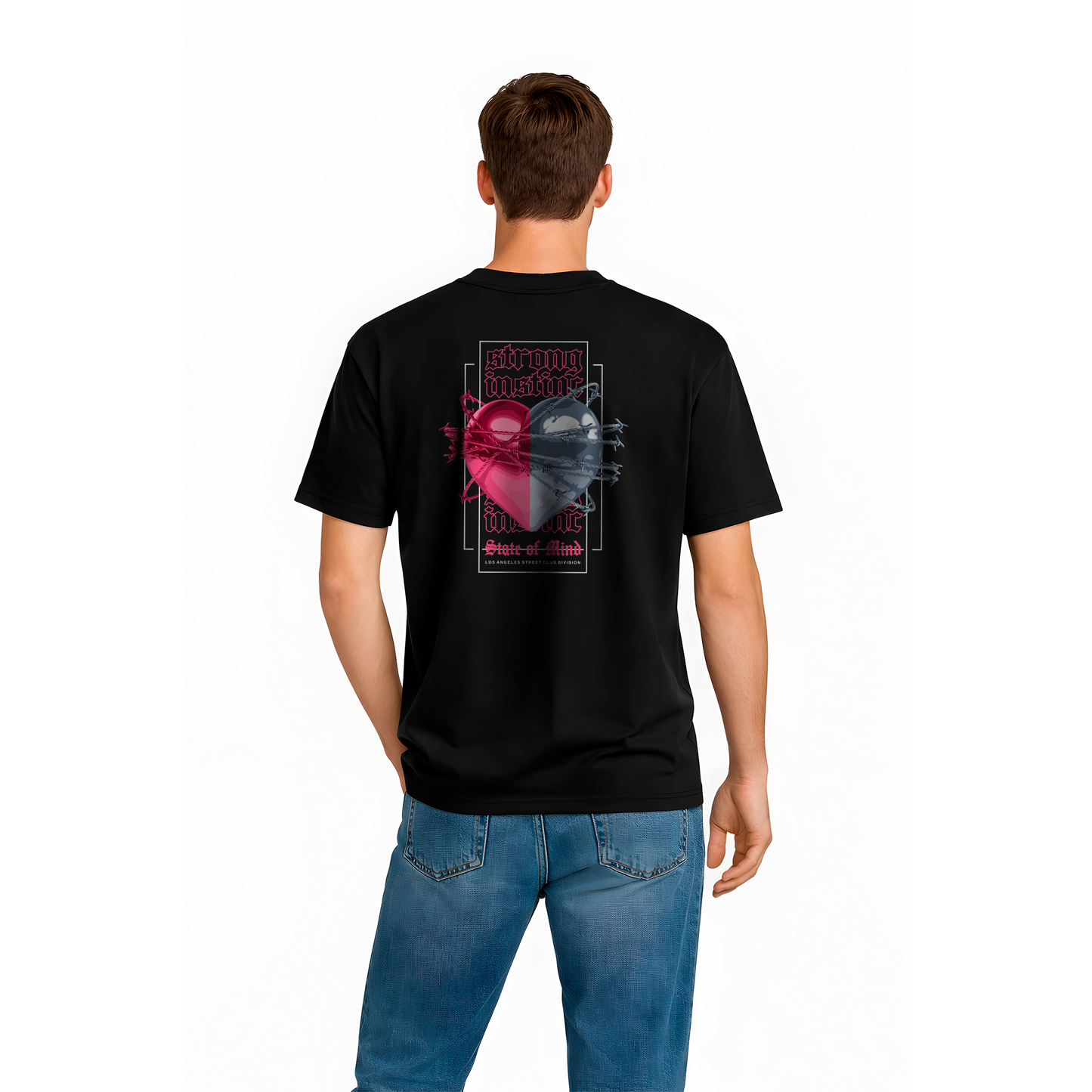 T-shirt Noir Streetwear Strong Inside