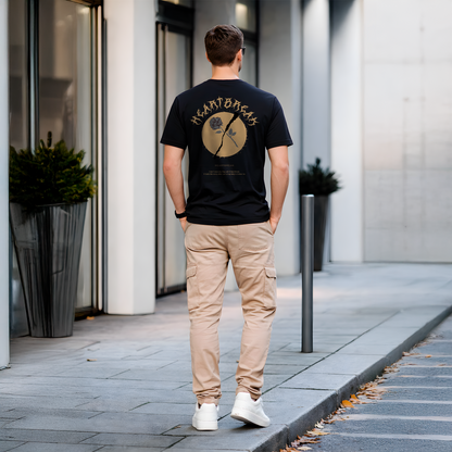 T-shirt noir Heartbreak rose brisée – streetwear homme