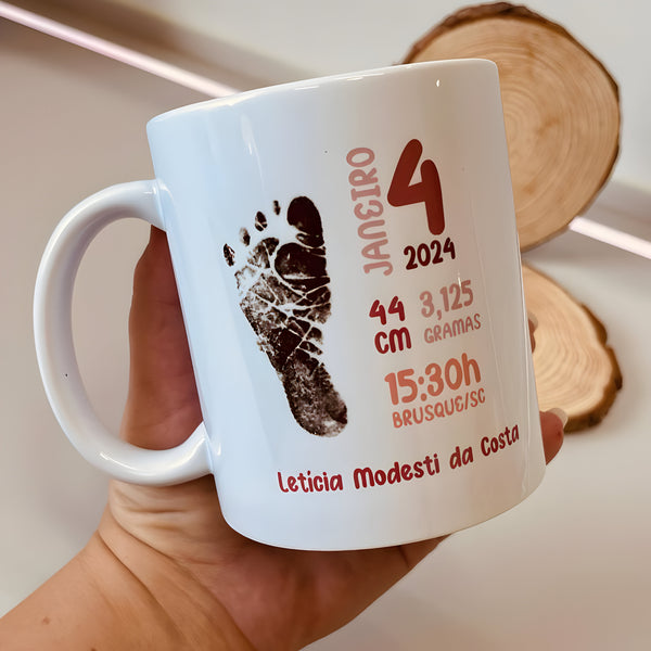 Mug naissance personnalisé avec empreinte bébé