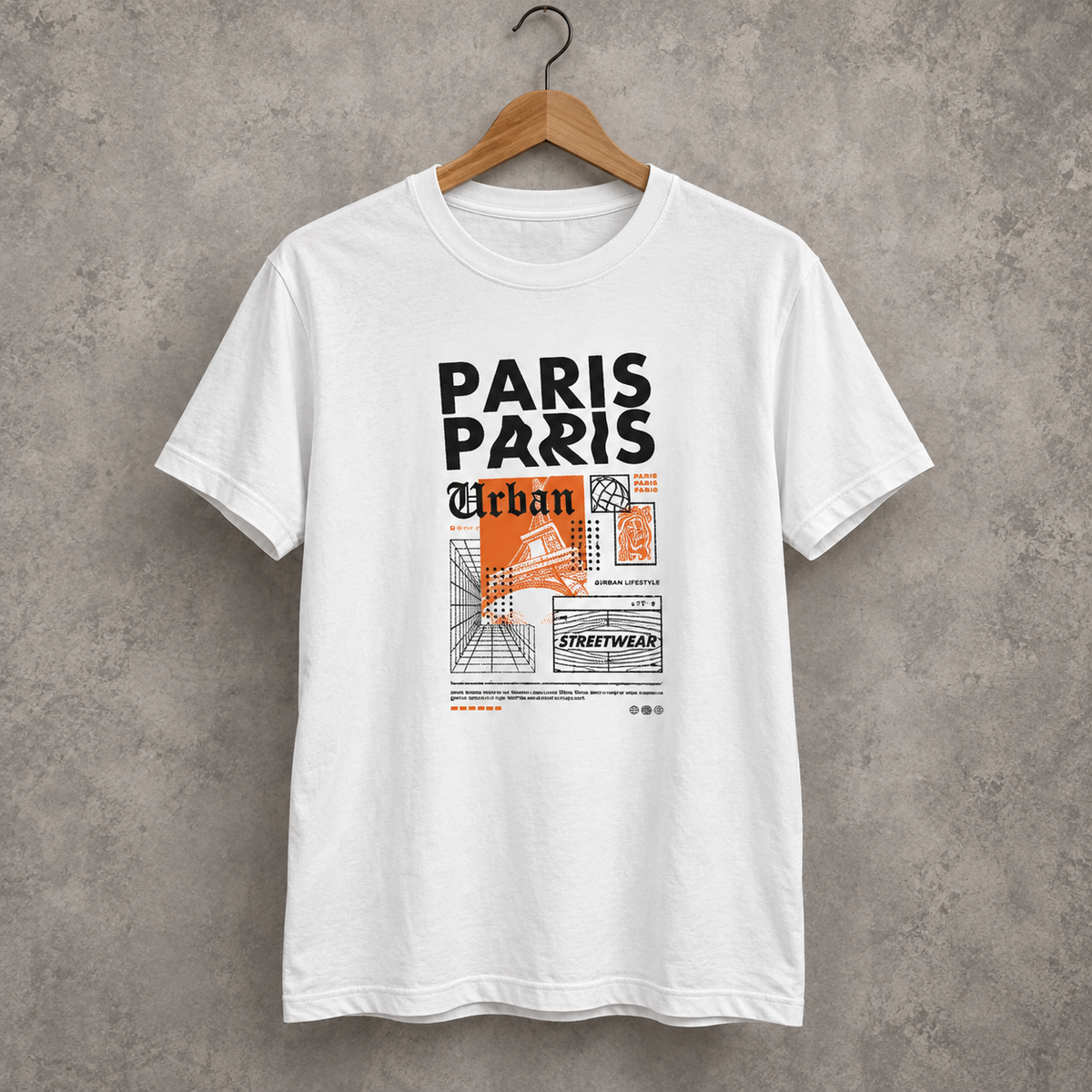 T-shirt Unisexe Paris Urban - Streetwear Poster Ville