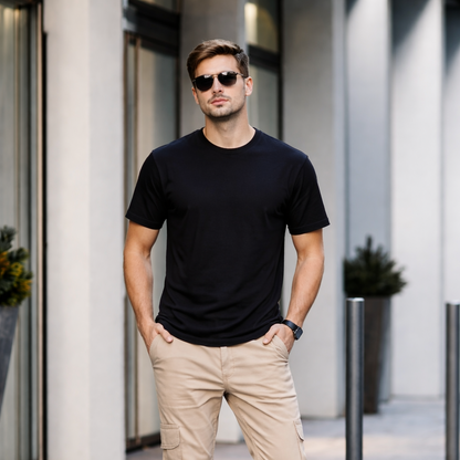 T-shirt Noir Homme « Neon Wolf »