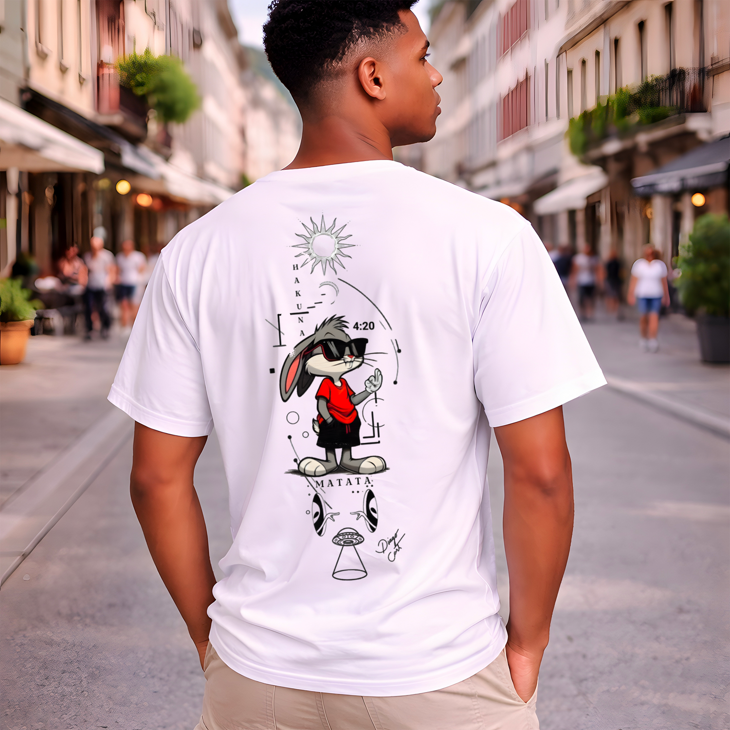 T-shirt oversize Hakuna Matata Rabbit – streetwear cartoon