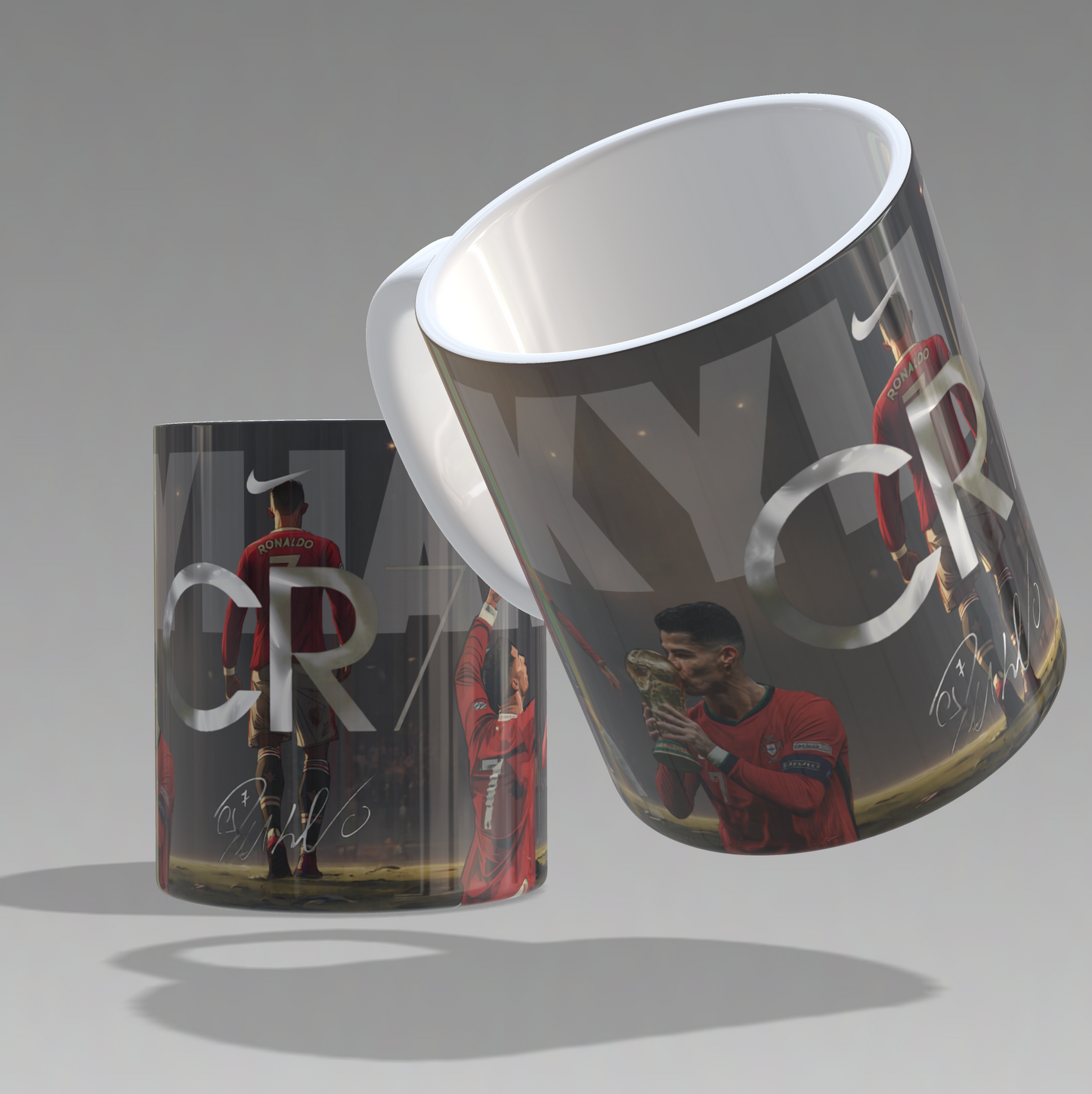 Mug Cristiano Ronaldo Personnalisé avec Prénom – Tasse Football CR7