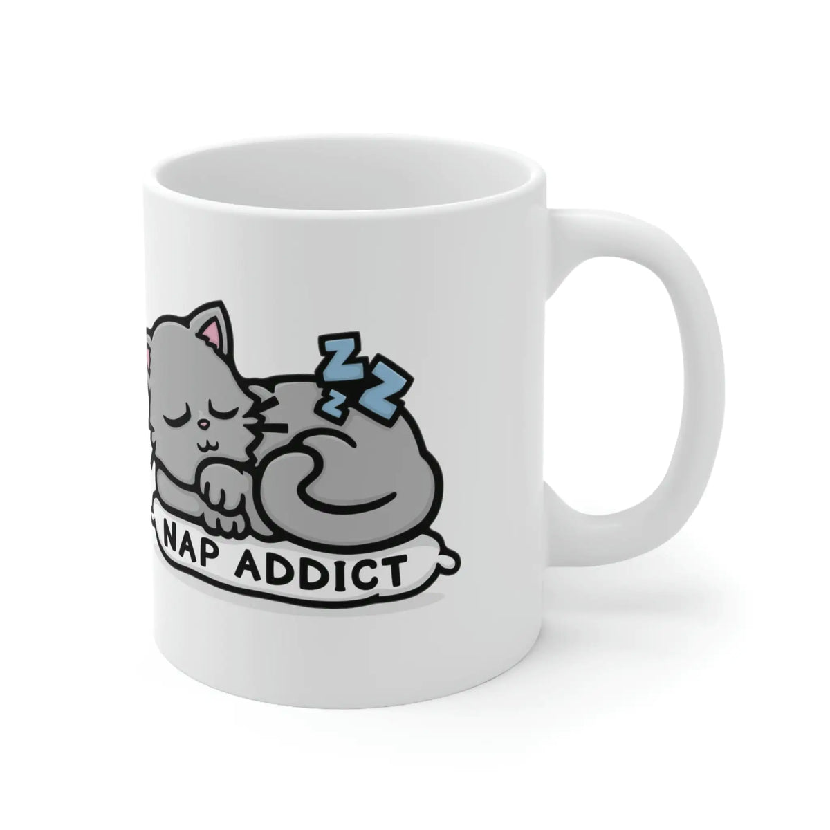 „Nickerchen-Süchtiger“-Tasse – Für echte Katzenliebhaber und alle, die gerne entspannen
