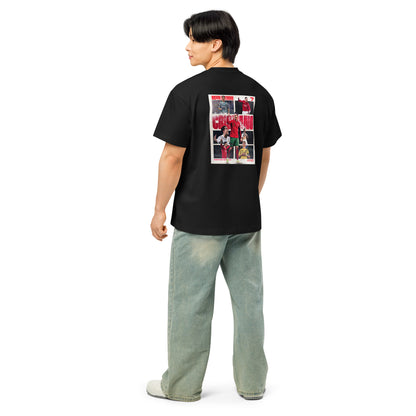 T-shirt oversize Cristiano Ronaldo Portugal noir dos - grand imprimé