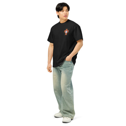T-shirt oversize Cristiano Ronaldo Portugal noir - profil gauche