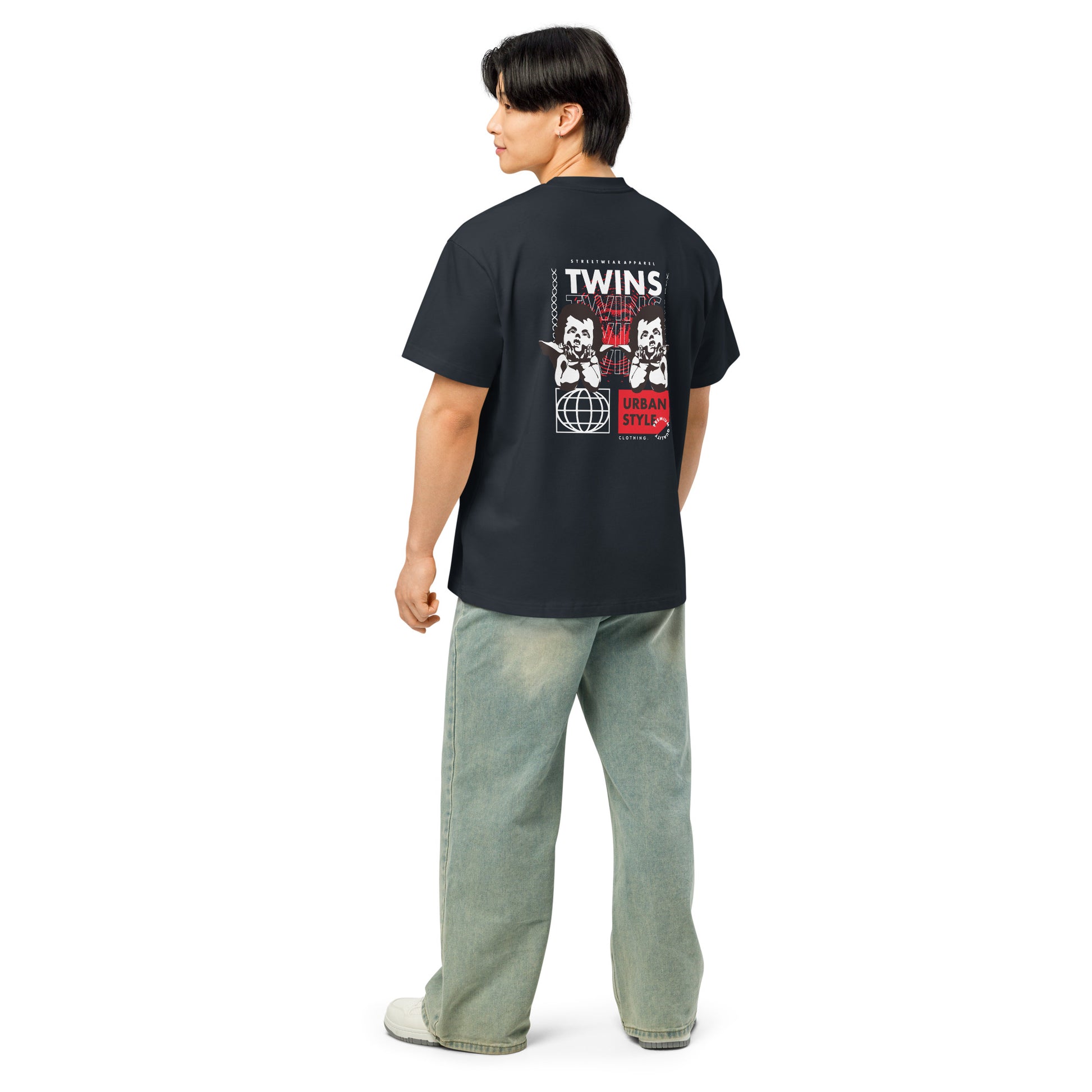 T-shirt Twins Urban Style bleu marine dos - chérubins streetwear