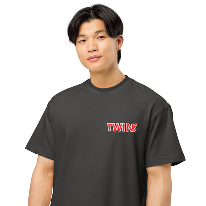 T-shirt Twins Urban Style noir vintage face - broderie Twins