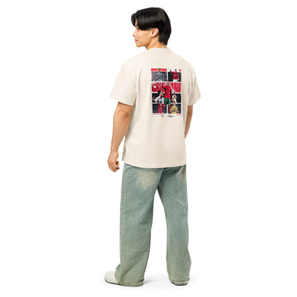 T-shirt oversize Cristiano Ronaldo Portugal blanc vintage dos - imprimé