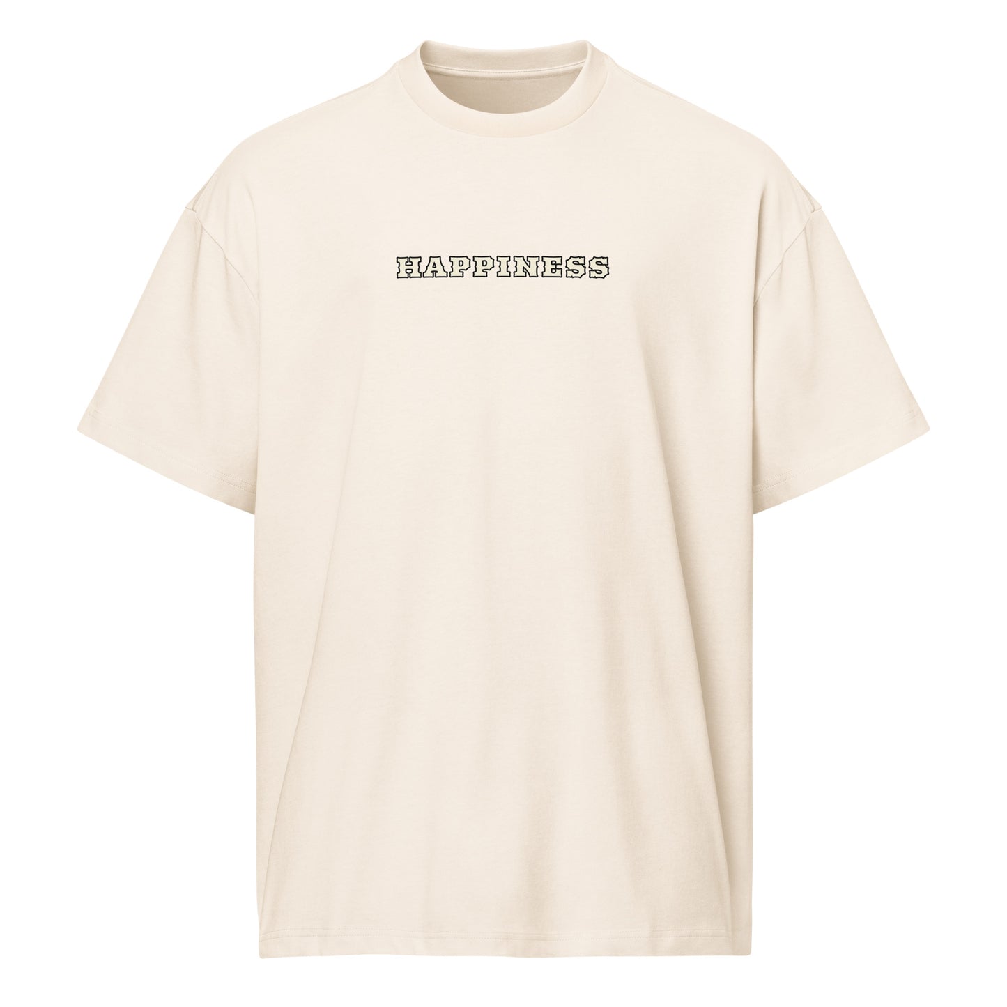 T-shirt Happiness Worldwide blanc vintage face - streetwear