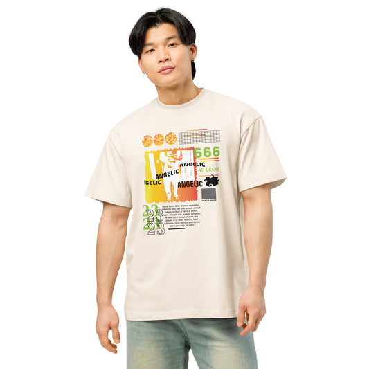 T-shirt boxy Angelic 666 blanc vintage face - collage streetwear 666 No Drama