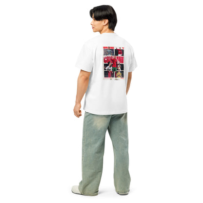 T-shirt oversize Cristiano Ronaldo Portugal blanc dos - grand imprimé