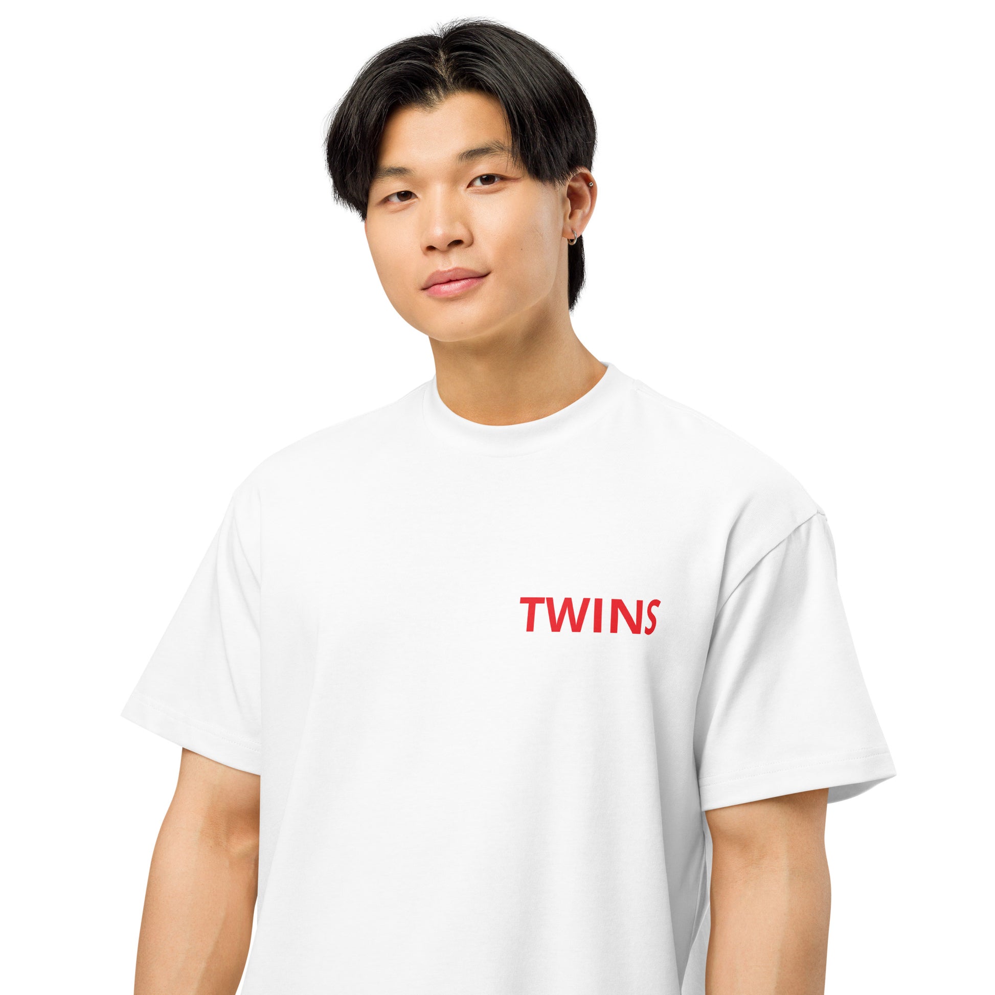 T-shirt Twins Urban Style blanc face - broderie Twins