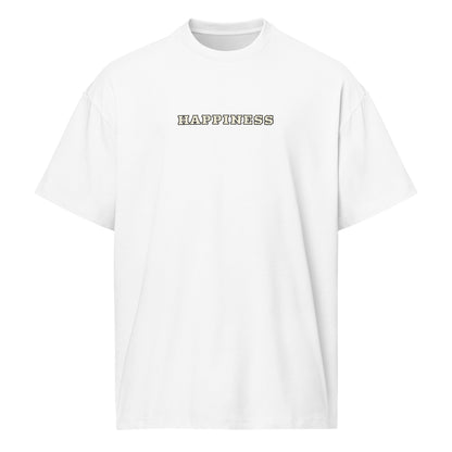 T-shirt Happiness Worldwide blanc face - streetwear
