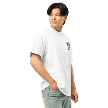 T-shirt oversize Cristiano Ronaldo Portugal blanc - profil droit