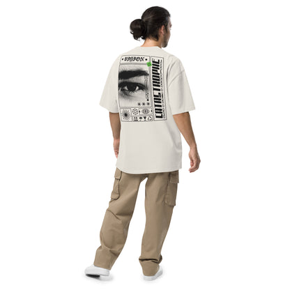 T-shirt oversize délavé Vision Catastrophic ivoire délavé dos - imprimé Vision Catastrophic