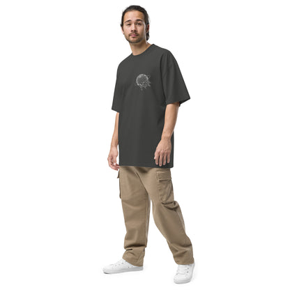 T-shirt oversize délavé Our Space Anthracite Délavé profil gauche - coupe oversize streetwear