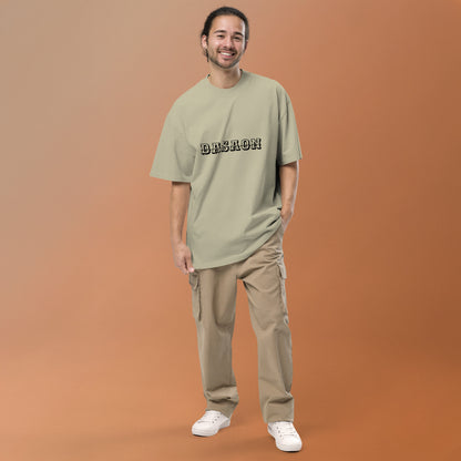 T-shirt oversize délavé Vision Catastrophic eucalyptus délavé face - détail broderie DASAON
