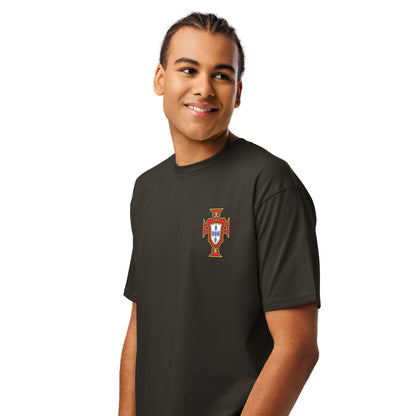 T-shirt premium Cristiano Ronaldo Portugal noir vintage - football