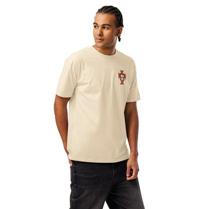 T-shirt premium Cristiano Ronaldo Portugal blanc vintage - football