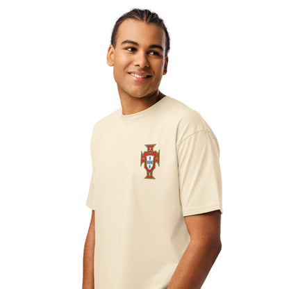 T-shirt premium Cristiano Ronaldo Portugal blanc vintage - football