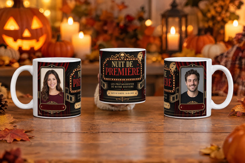 Mug Personnalisé Couple Photo – Nuit de Première