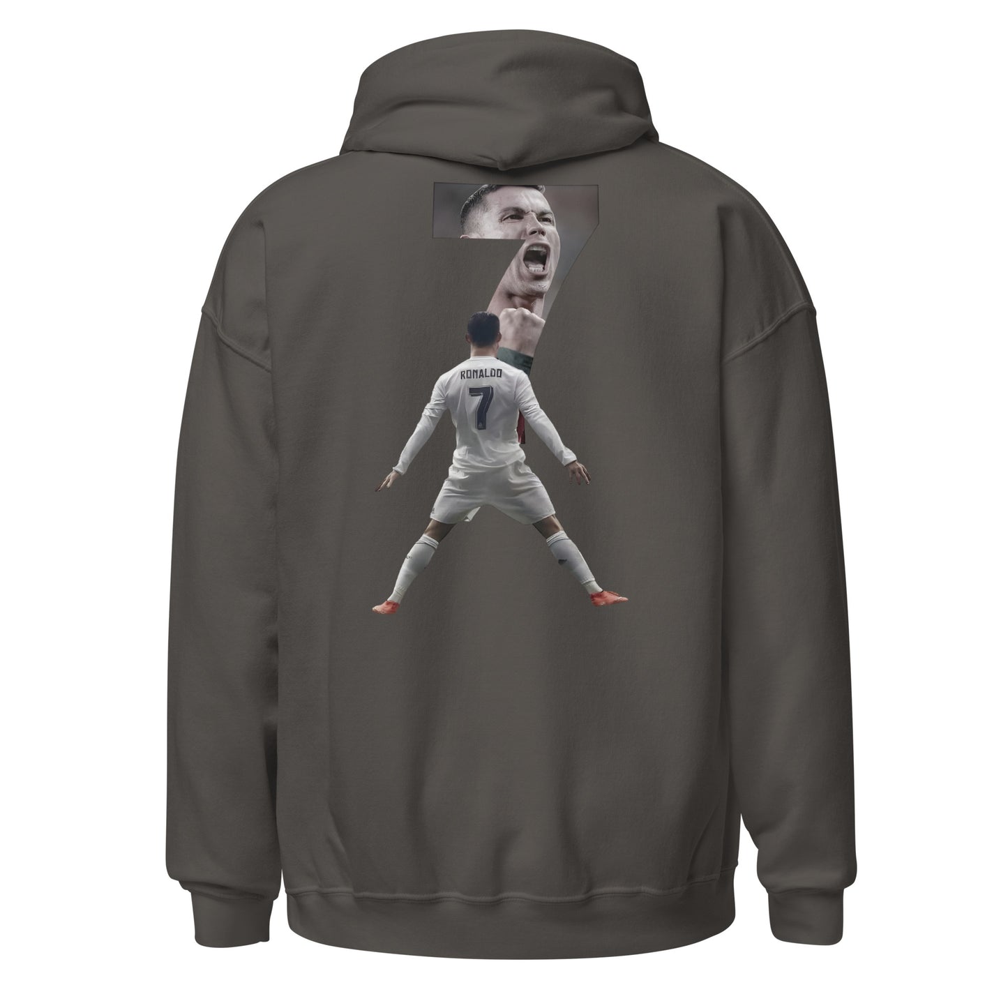 Pull à capuche CR7 Cristiano Ronaldo anthracite dos – imprimé Ronaldo