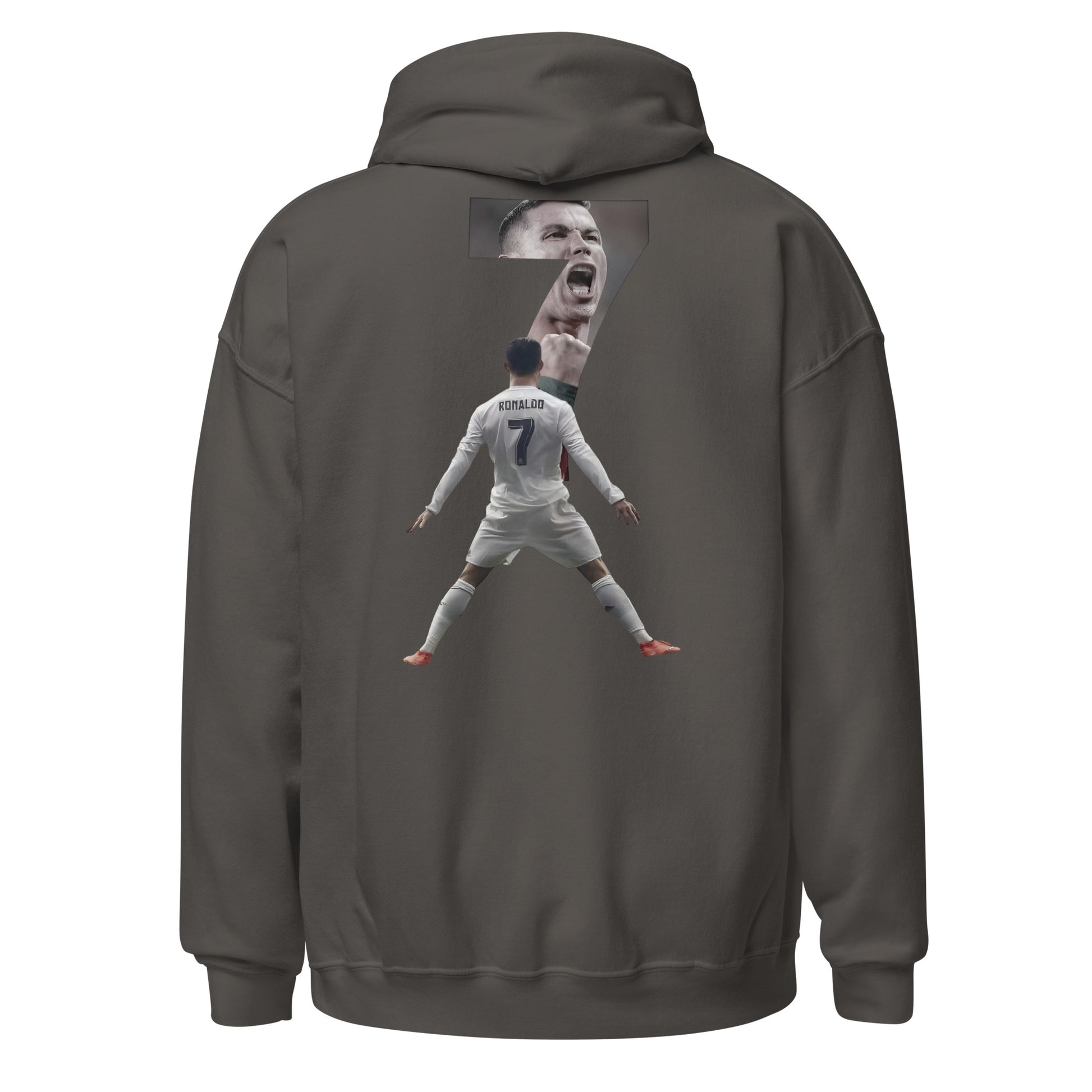 Pull à capuche CR7 Cristiano Ronaldo anthracite dos – imprimé Ronaldo
