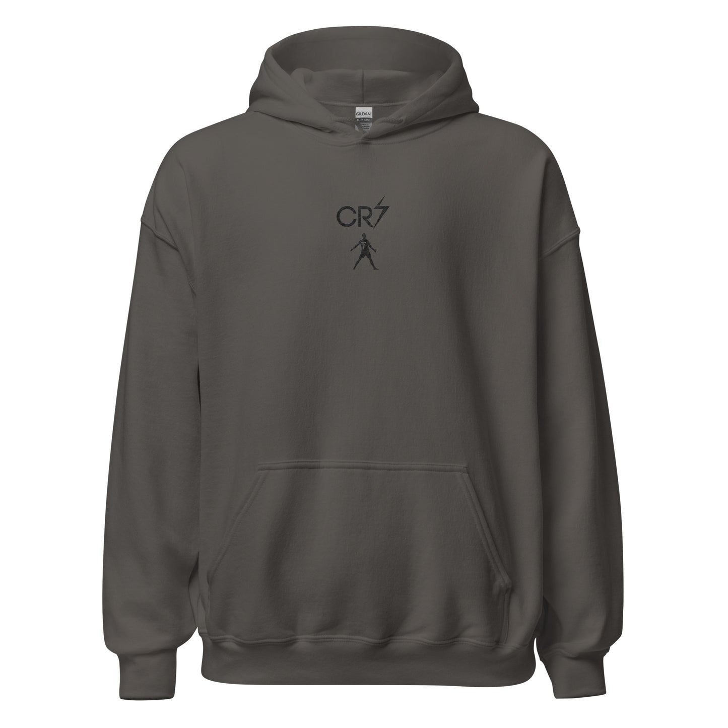 Pull à capuche CR7 Cristiano Ronaldo anthracite face – broderie CR7