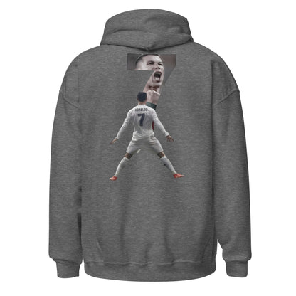 Pull à capuche CR7 Cristiano Ronaldo graphite dos – imprimé Ronaldo