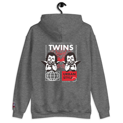 Sweat à capuche Twins Urban Style graphite dos - chérubins