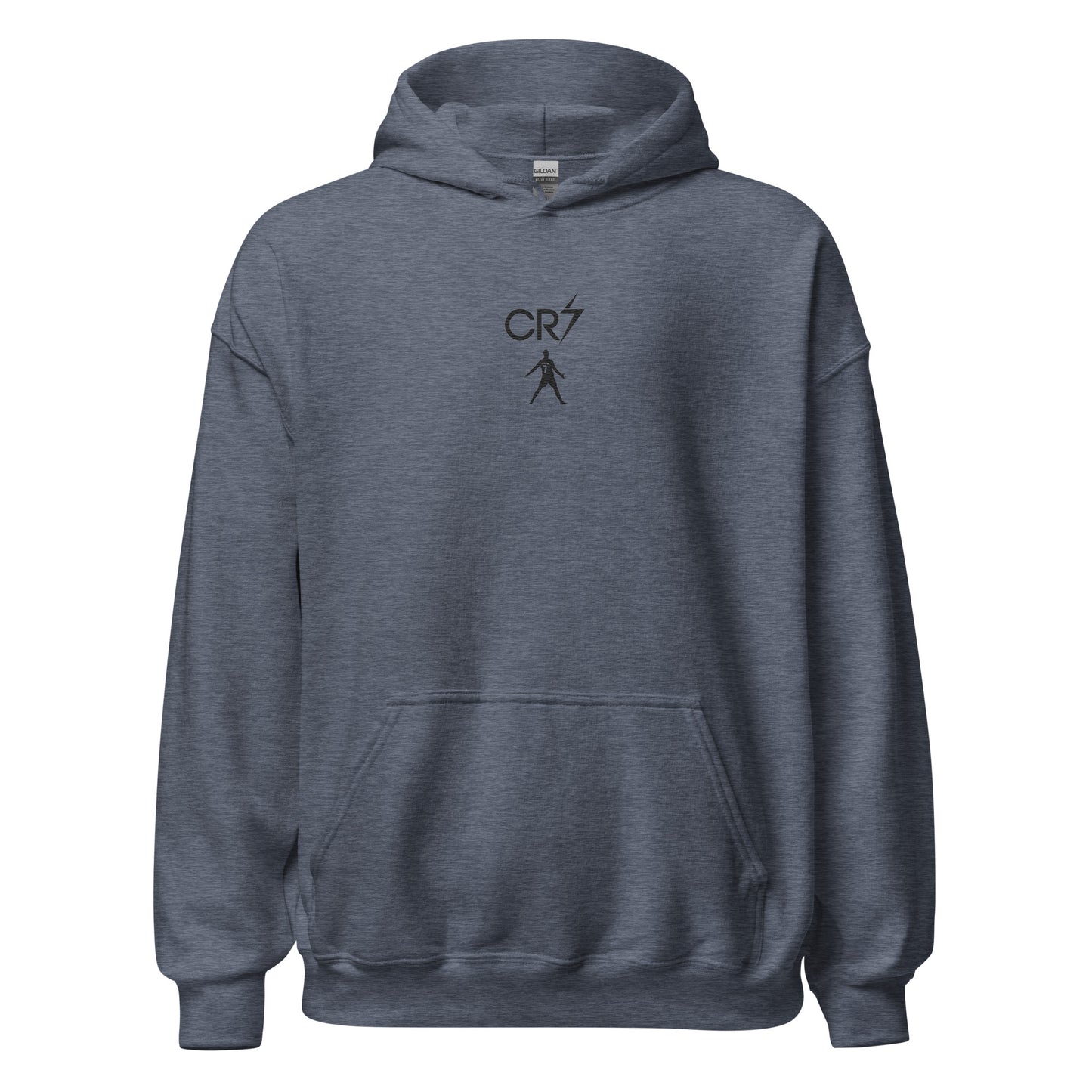 Pull à capuche CR7 Cristiano Ronaldo bleu marine sport face – broderie