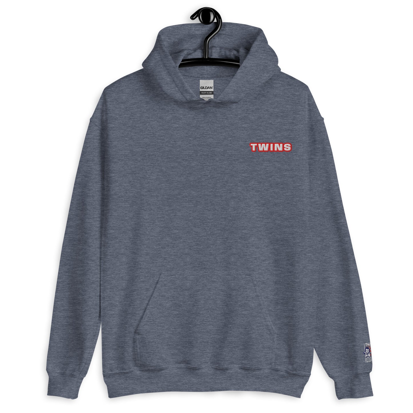 Sweat à capuche Twins Urban Style bleu marine sport face - broderie Twins