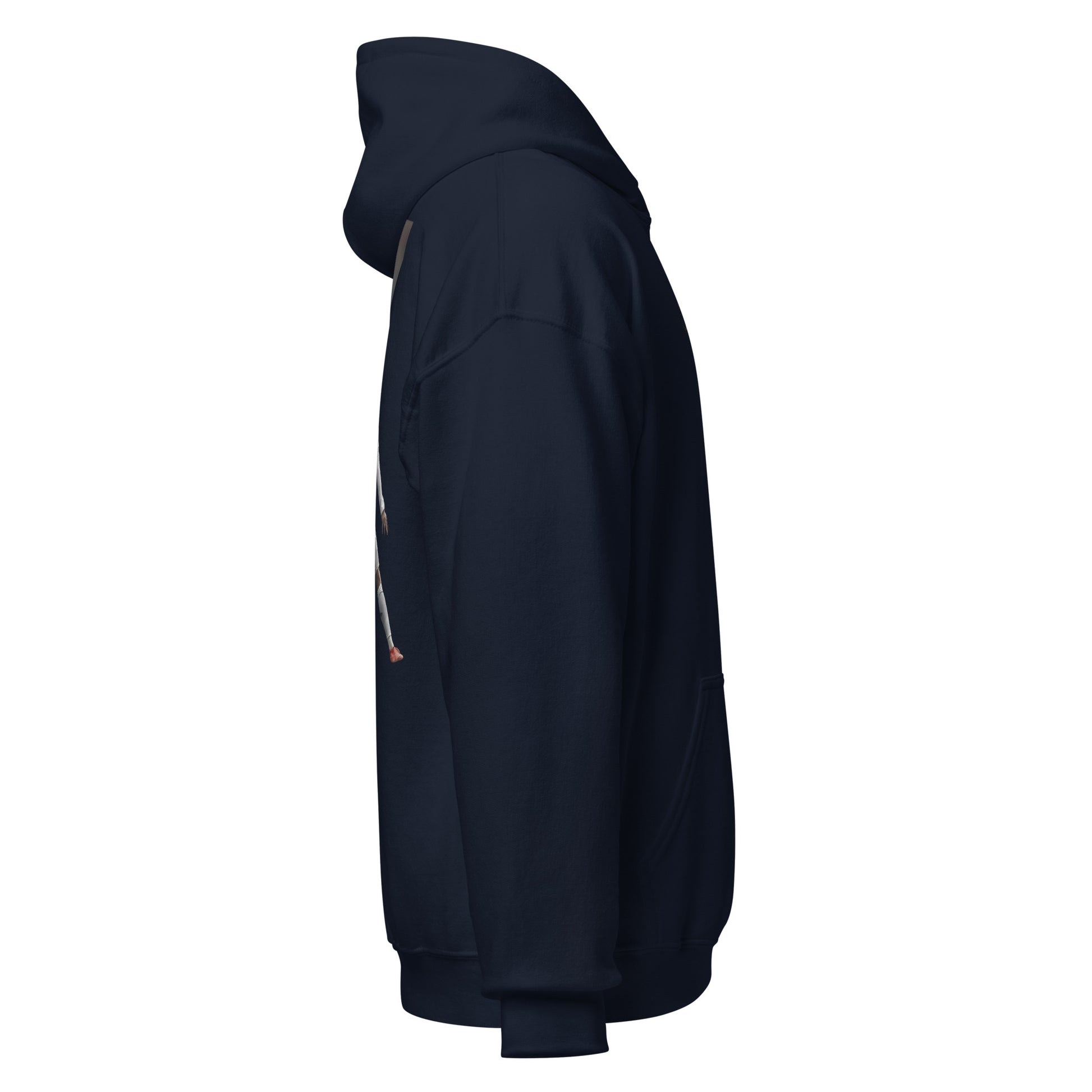Pull à capuche CR7 Cristiano Ronaldo bleu marine – profil droit