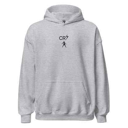 Pull à capuche CR7 Cristiano Ronaldo gris sport face – broderie CR7