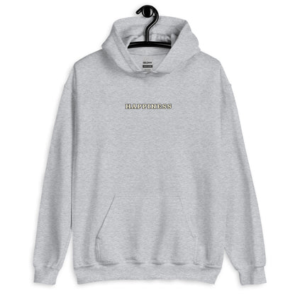 Sweat à capuche Happiness Worldwide gris sport face - broderie
