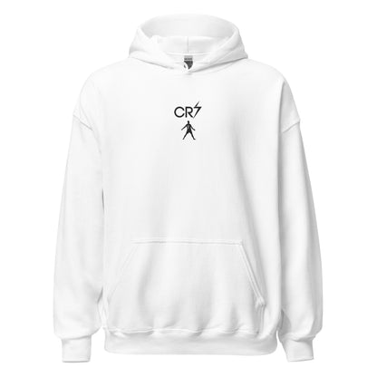 Pull à capuche CR7 Cristiano Ronaldo blanc face – broderie CR7