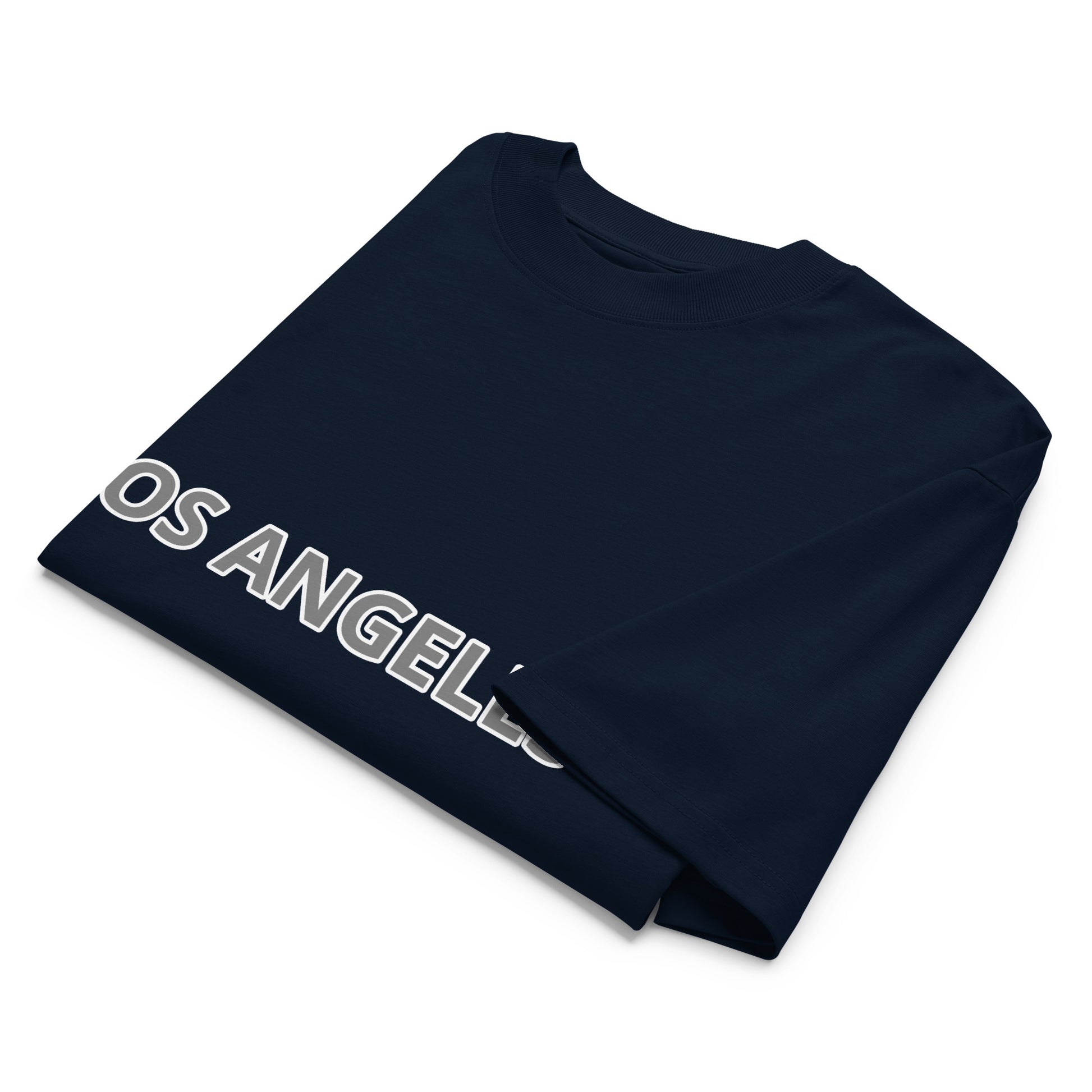 T-shirt oversize Los Angeles Superior Bleu Marine plié - logo Los Angeles imprimé sur la poitrine