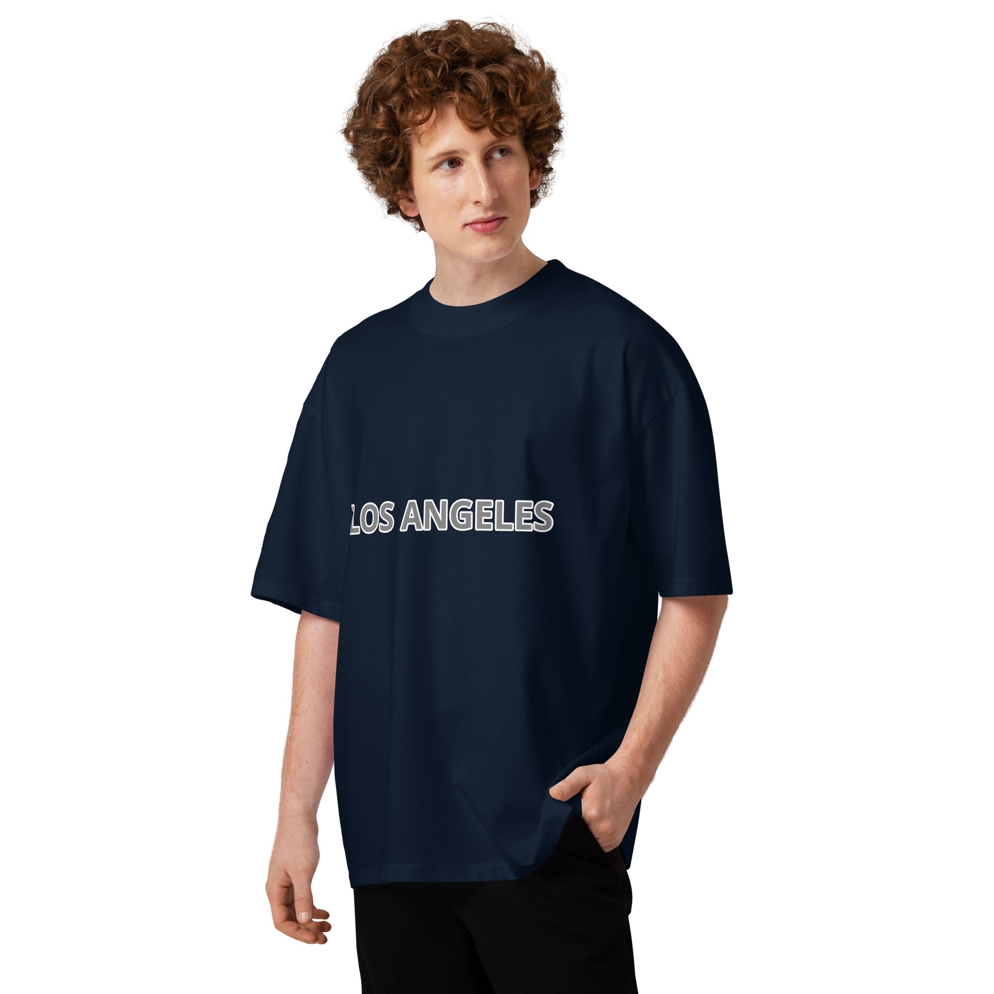 T-shirt oversize Los Angeles Superior Bleu Marine face - logo Los Angeles imprimé sur la poitrine