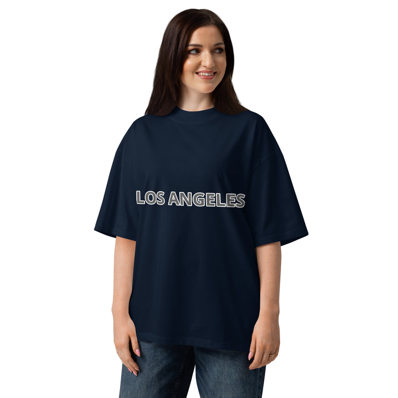 T-shirt oversize Los Angeles Superior Bleu Marine face - logo Los Angeles imprimé sur la poitrine