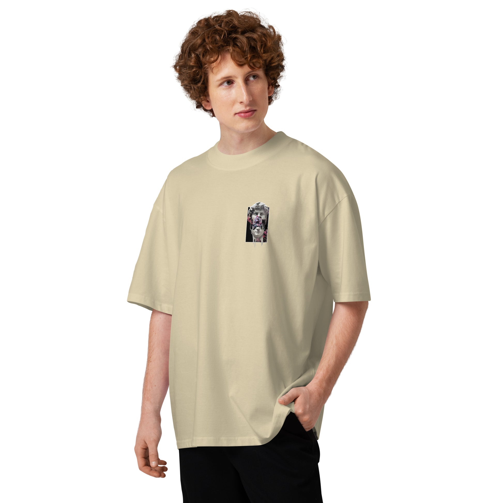 T-shirt col montant Chaos Has Come Again Pierre vue de face - imprimé buste à la poitrine