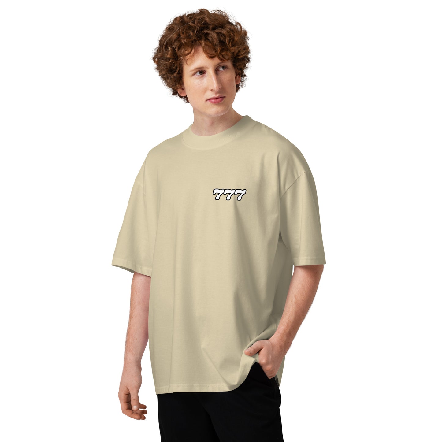T-shirt col montant Dreamer 777 pierre face - imprimé 777 à la poitrine