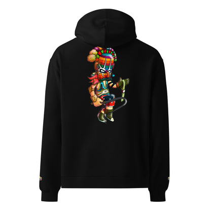 Sweat à capuche oversize unisexe – bord-côte poignets