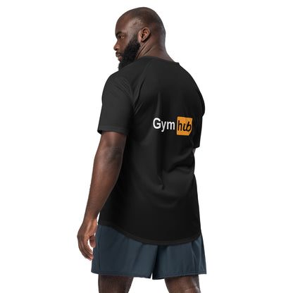 Maillot de sport Gym Rat noir dos - logo Gym Hub